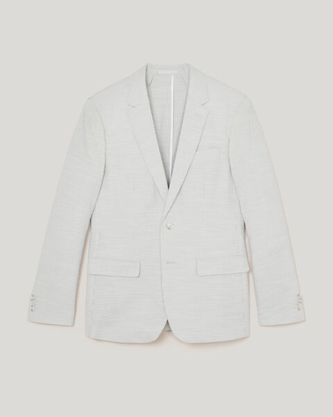 Striped Seersucker Blazer, Light Grey, hi-res